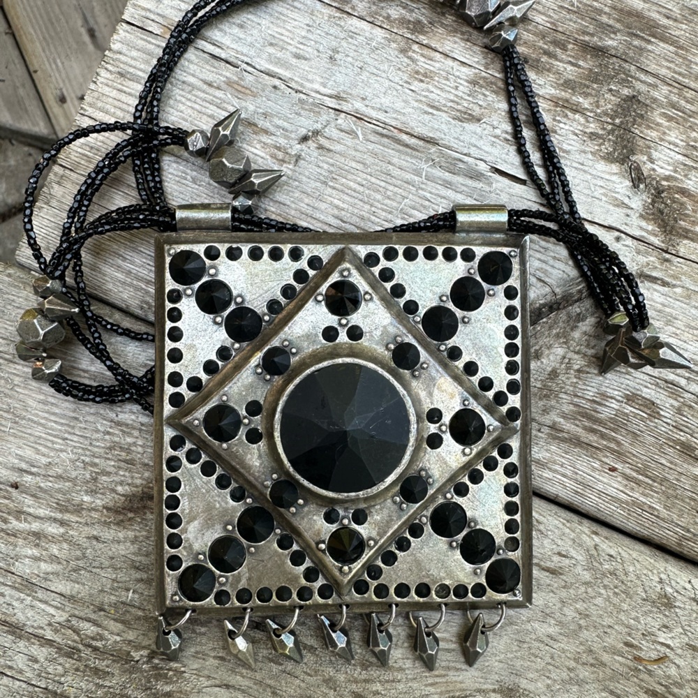 Vintage Jean Paul Gaultier Large Medallion Necklace 90s Chain Breastplate